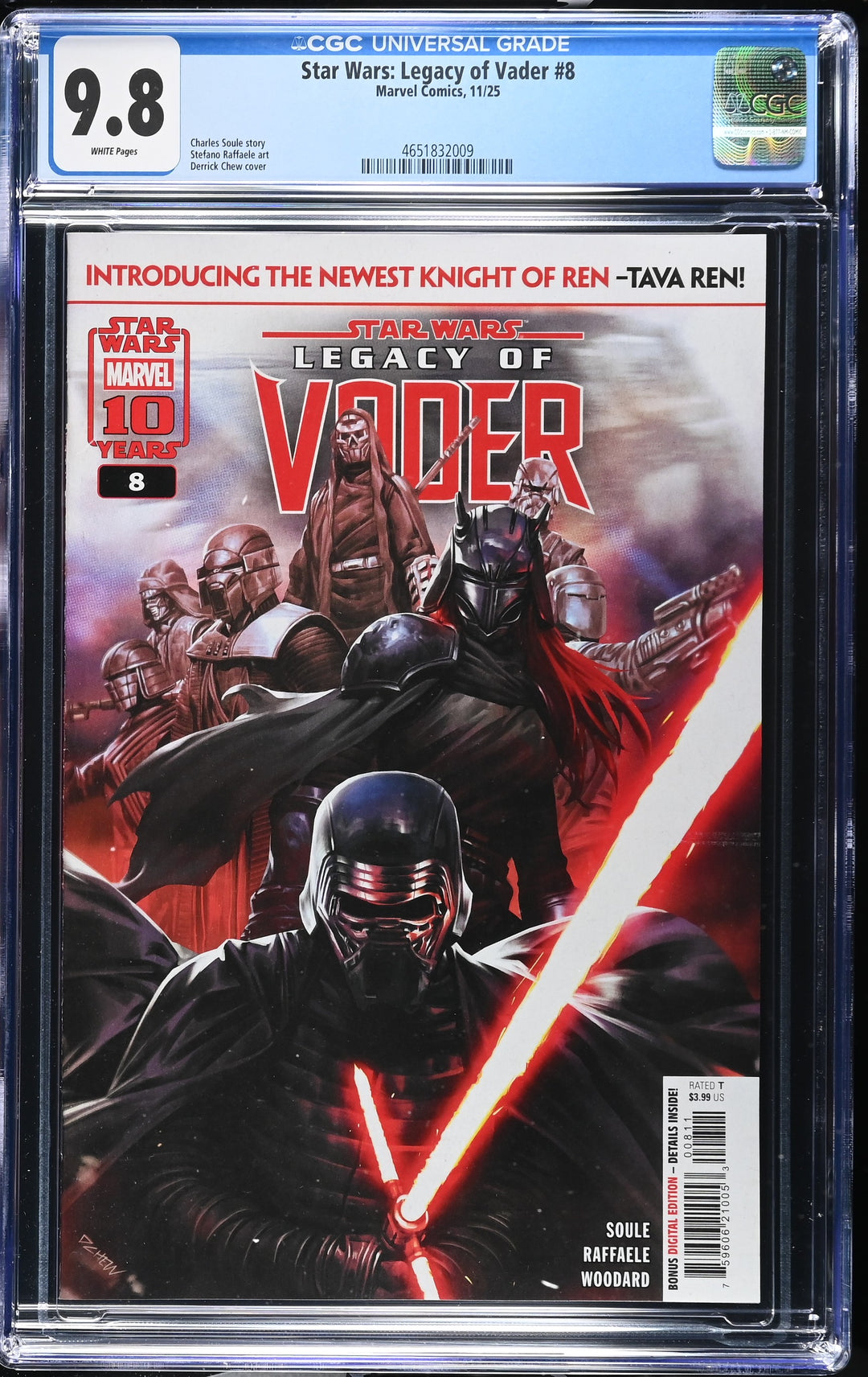 Star Wars Legacy of Vader #8 CGC 9.8