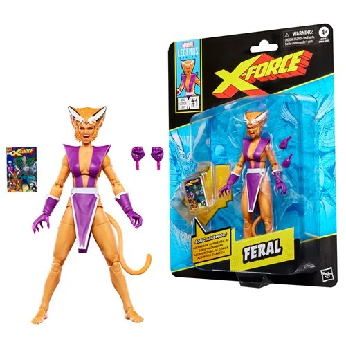 X-Men X-Force Marvel Legends Series Feral 6-Inch Action Figure