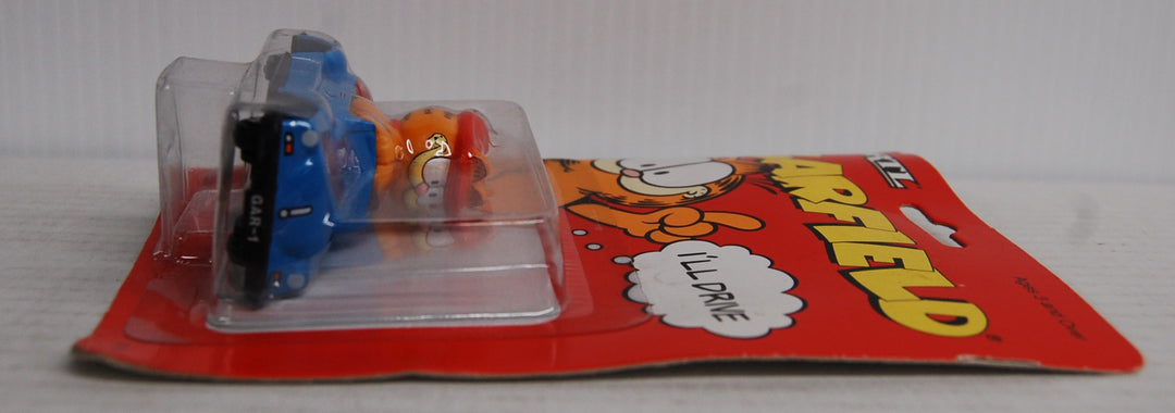 Ertl 1990 Garfield in Blue Convertible "I'll Drive" Die-Cast (Card Wear)