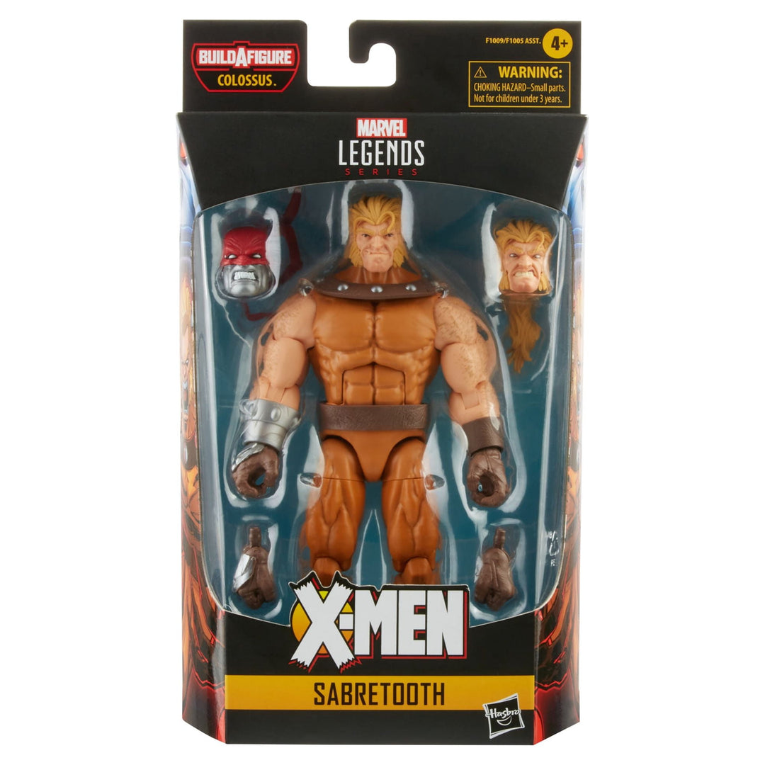Marvel Legends Sabretooth Action Figure  w/ Colossus Head BAF