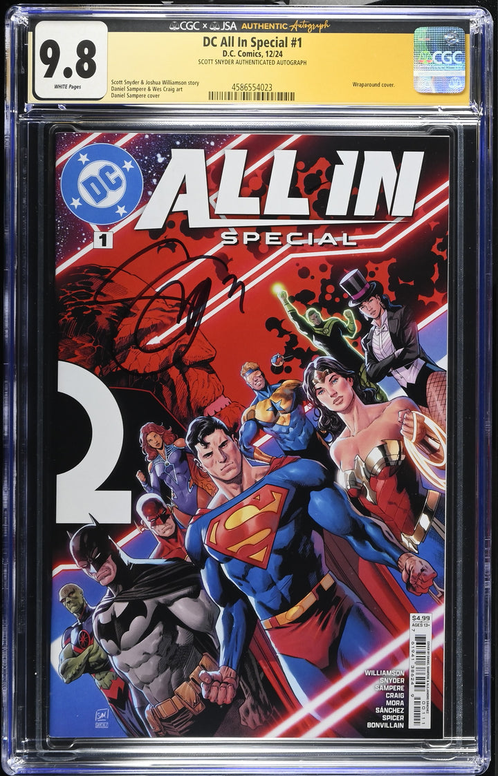 DC All In Special #1 CGC x JSA Authentic Autograph 9.8 - Signed by Scott Snyder