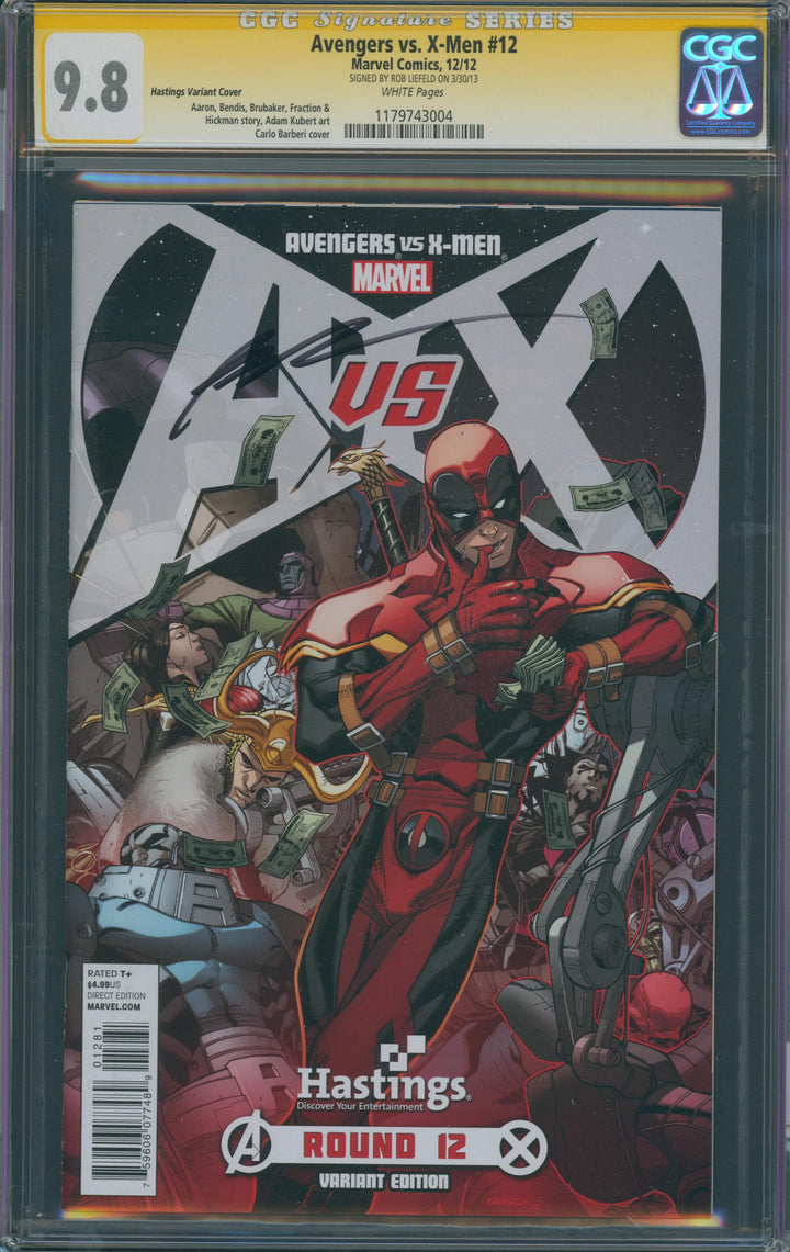 Avengers vs. X-Men #12 Signature Series CGC 9.8 - Signed by Rob Liefeld
