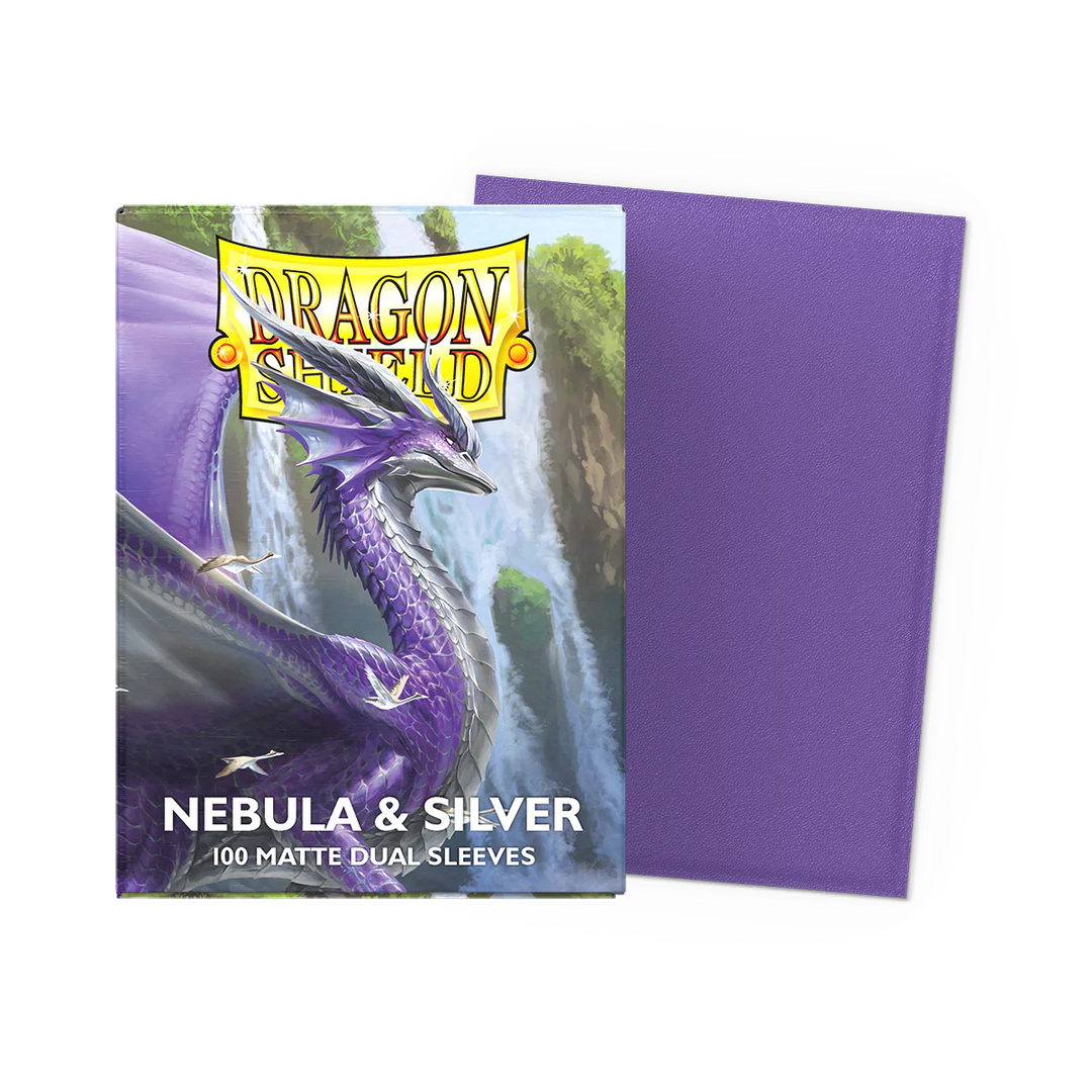 Dragon Shield Card Sleeves - Dual Matte: Nebula & Silver (100 Ct)