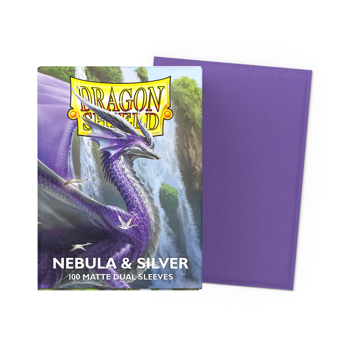 Dragon Shield Card Sleeves - Dual Matte: Nebula & Silver (100 Ct)