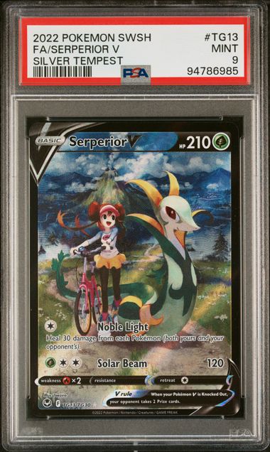 Pokemon 2022  SwSh FA/ Serperior V Silver Tempest #TG13 PSA 9