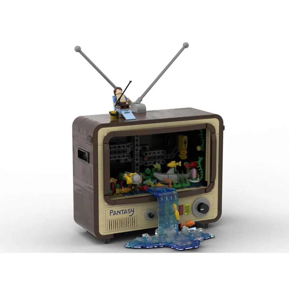 Pantasy Vintage Television Building Block Toy #61008