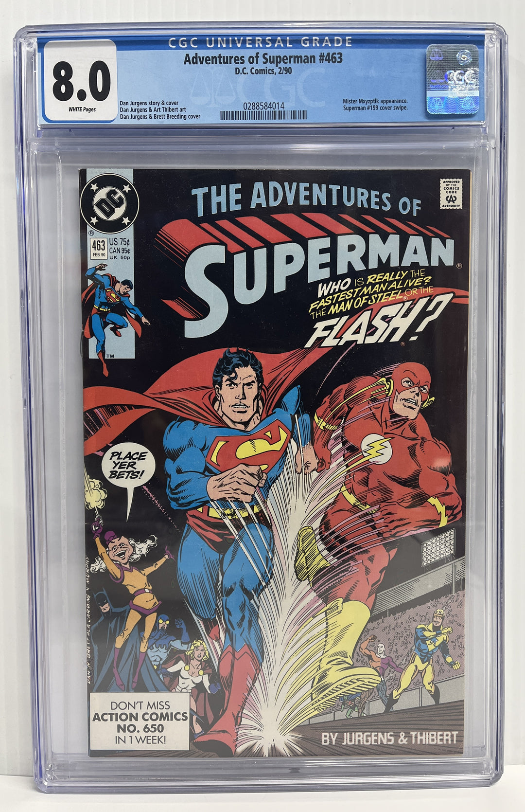 Adventures of Superman #463 CGC 8.0