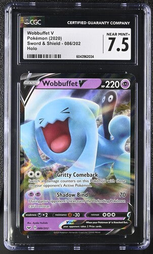 Pokemon 2020 Wobbuffet V 086/202 Sword & Shield Holo CGC 7.5