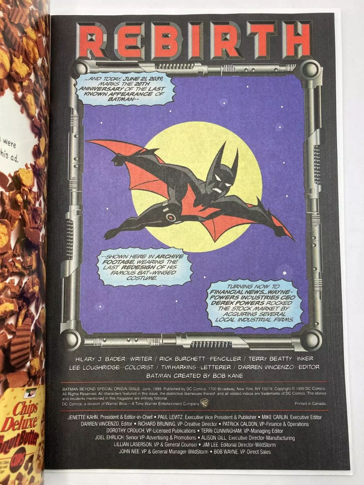 Batman Beyond Special Origin Issue - June 1999 - WB Kids - DC Comics