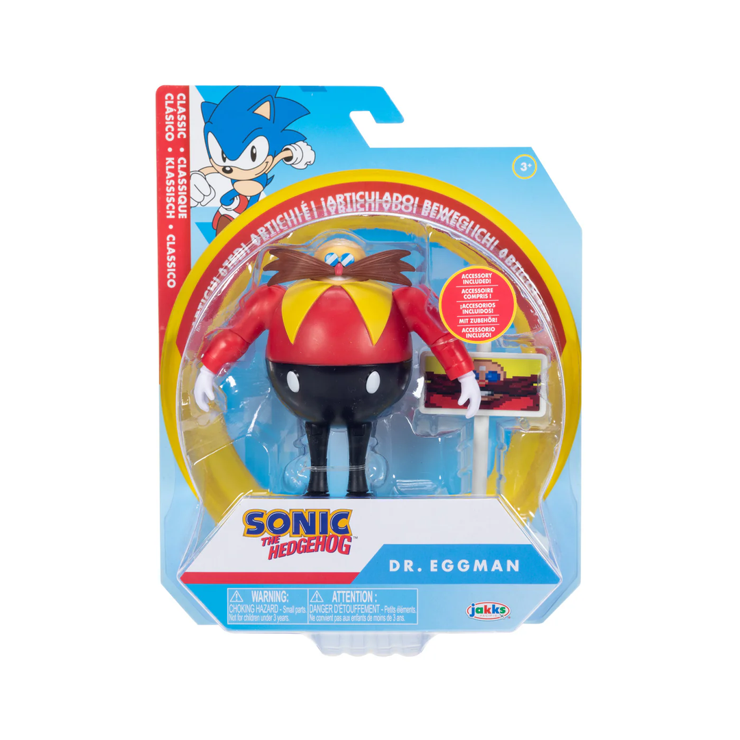 Sonic The Hedgehog Wave 19 Classic Eggman with Goal Plate 4in Figure