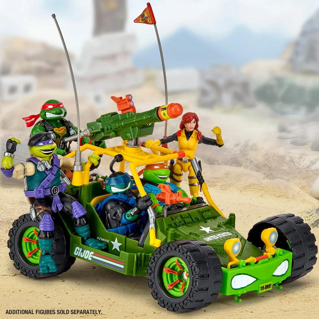 Teenage Mutant Ninja Turtles x G.I. Joe All-Weather and Environment (AWE) Shell-Striker Vehicle with Action Figure