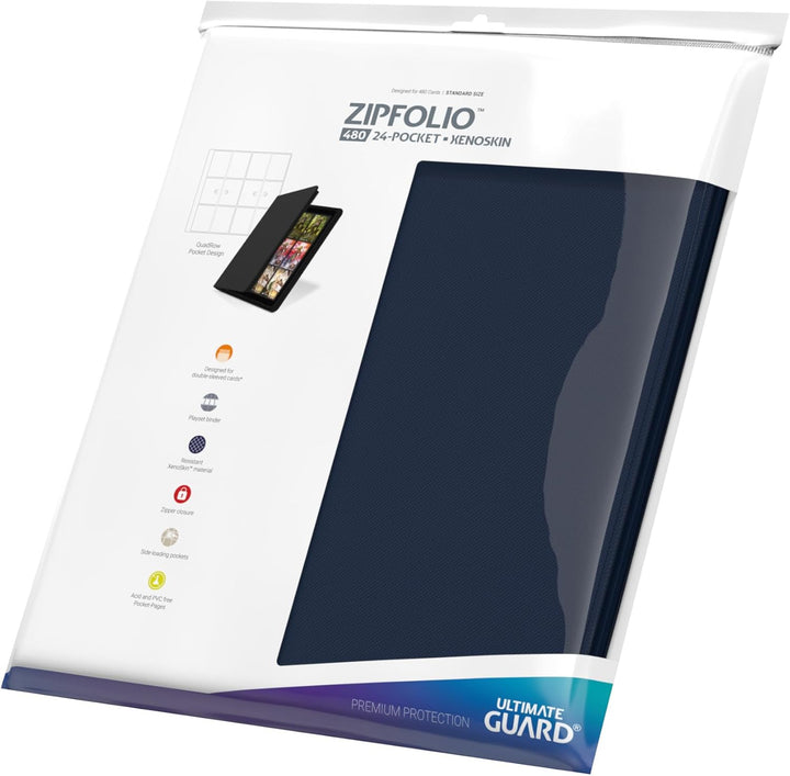 Ultimate Guard Zipfolio Quadrow - 12-Pocket - Xenoskin Dark Blue