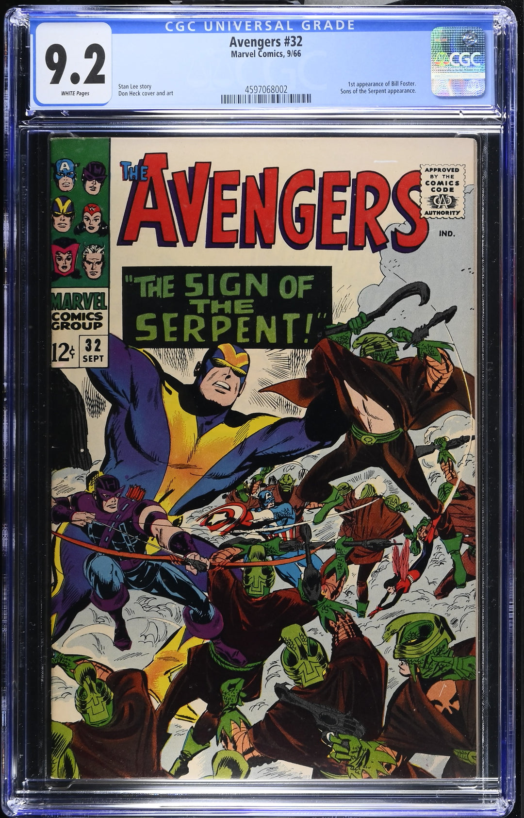 Avengers #32 CGC 9.2