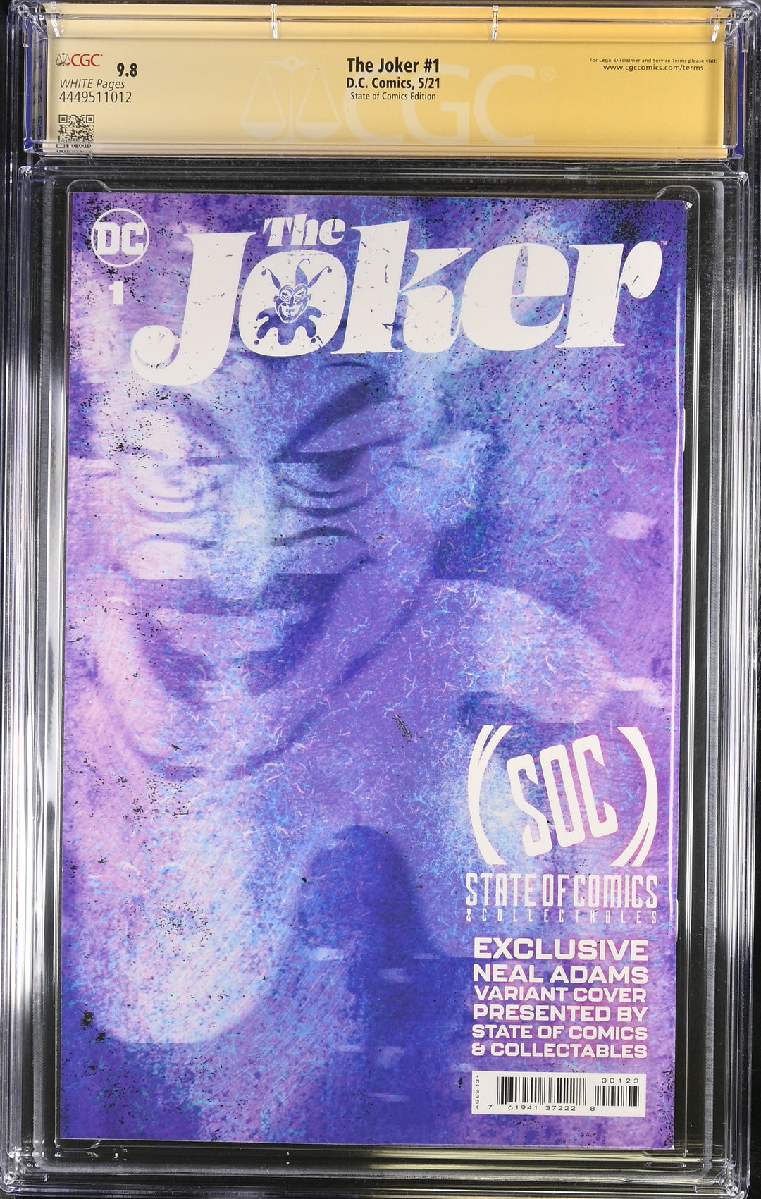 The Joker #1 CGC Signature Series 9.8