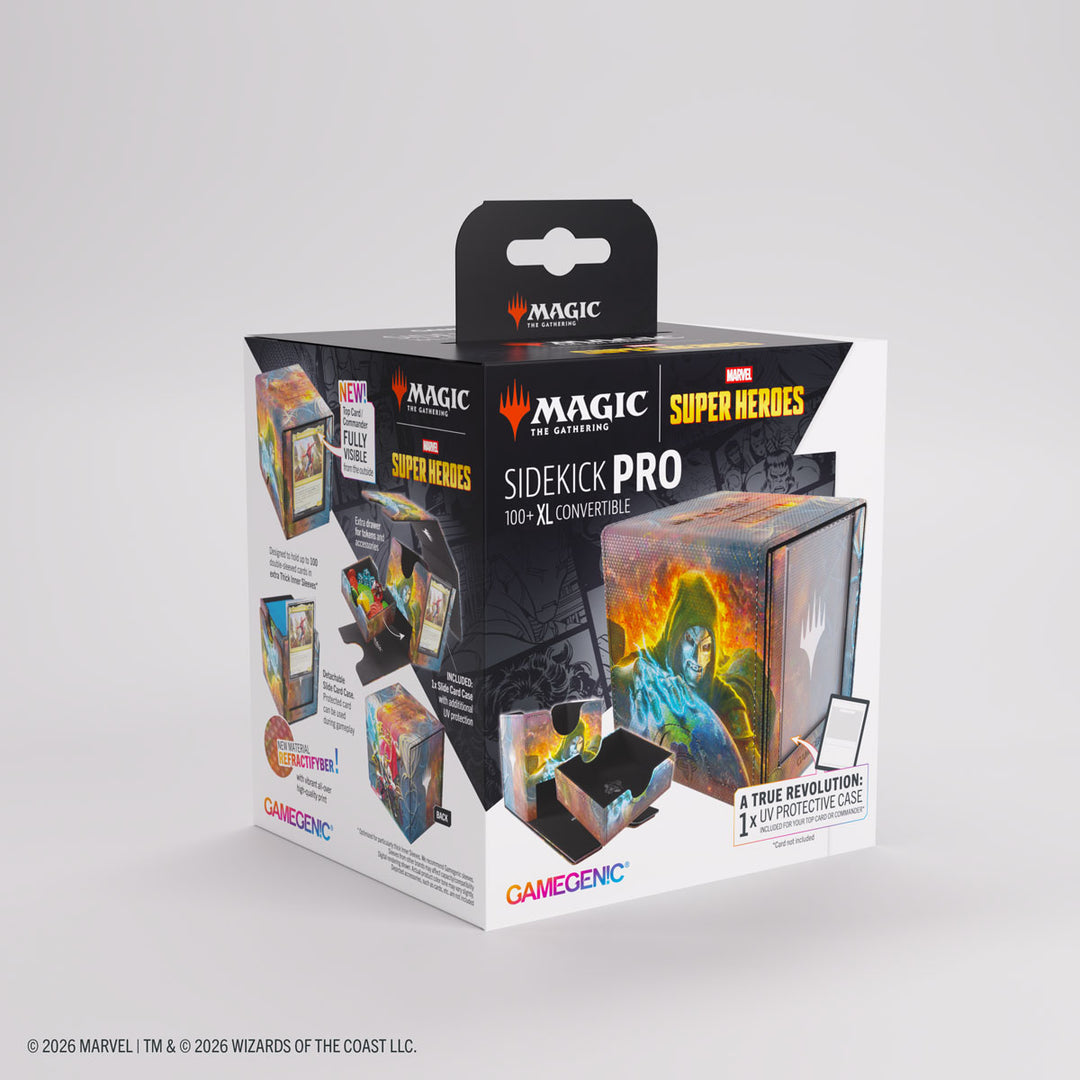 Magic: The Gathering: Marvel Super Heroes: Sidekick Pro 100+ XL Deck Box - Doom Reigns Supreme/Loki Laufeyson