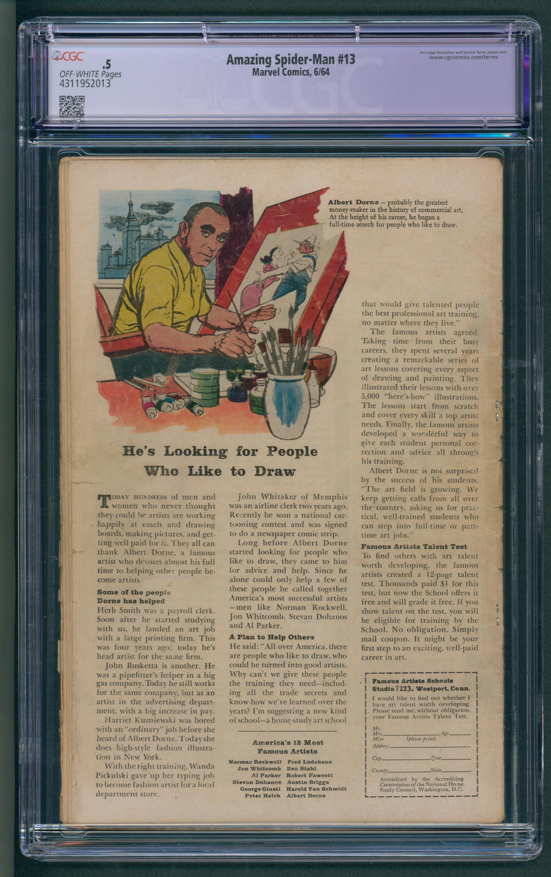 Amazing Spider-Man #13 CGC .5 Restored Grade