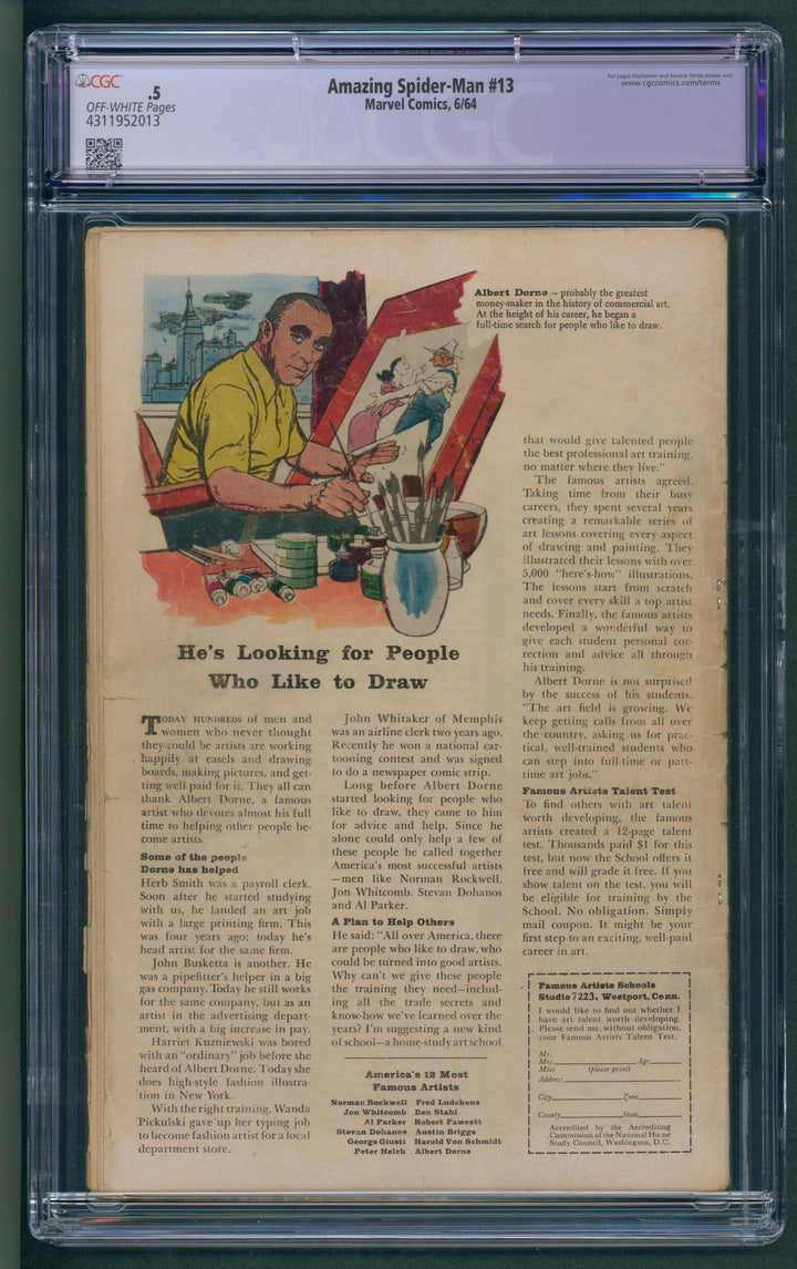 Amazing Spider-Man #13 CGC .5 Restored Grade