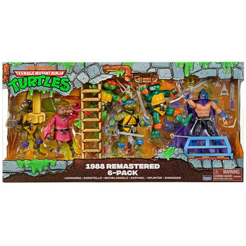 Teenage Mutant Ninja Turtles 1988 Remastered Action Figure 6-Pack