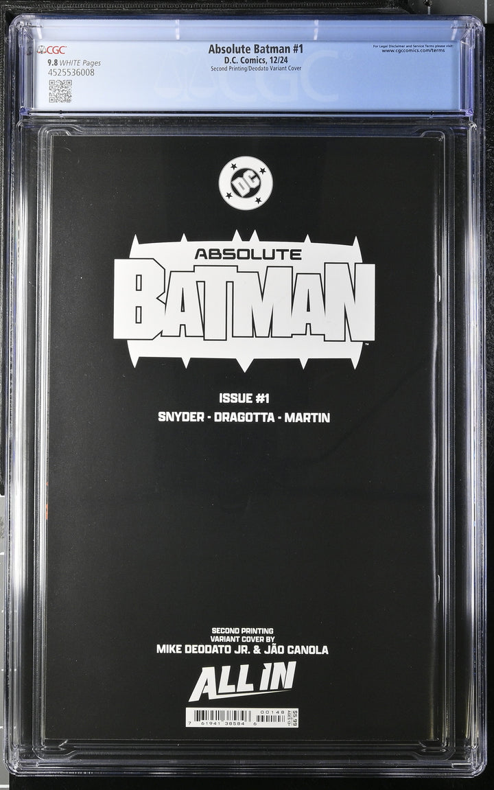 Absolute Batman #1 CGC 9.8