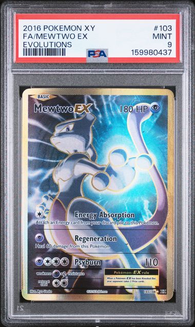 Pokemon 2016 XY Evolutions #103 FA/Mewtwo Ex Evolutions PSA 9