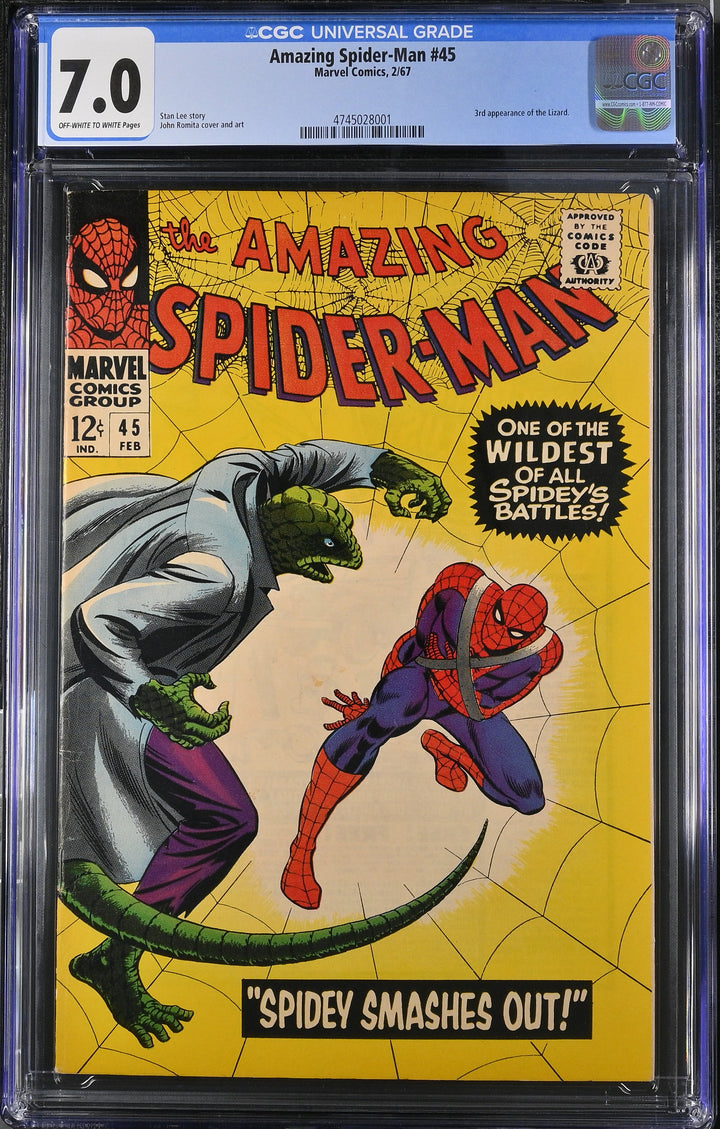 Amazing Spider-Man #45 CGC 7.0 Off White Pages