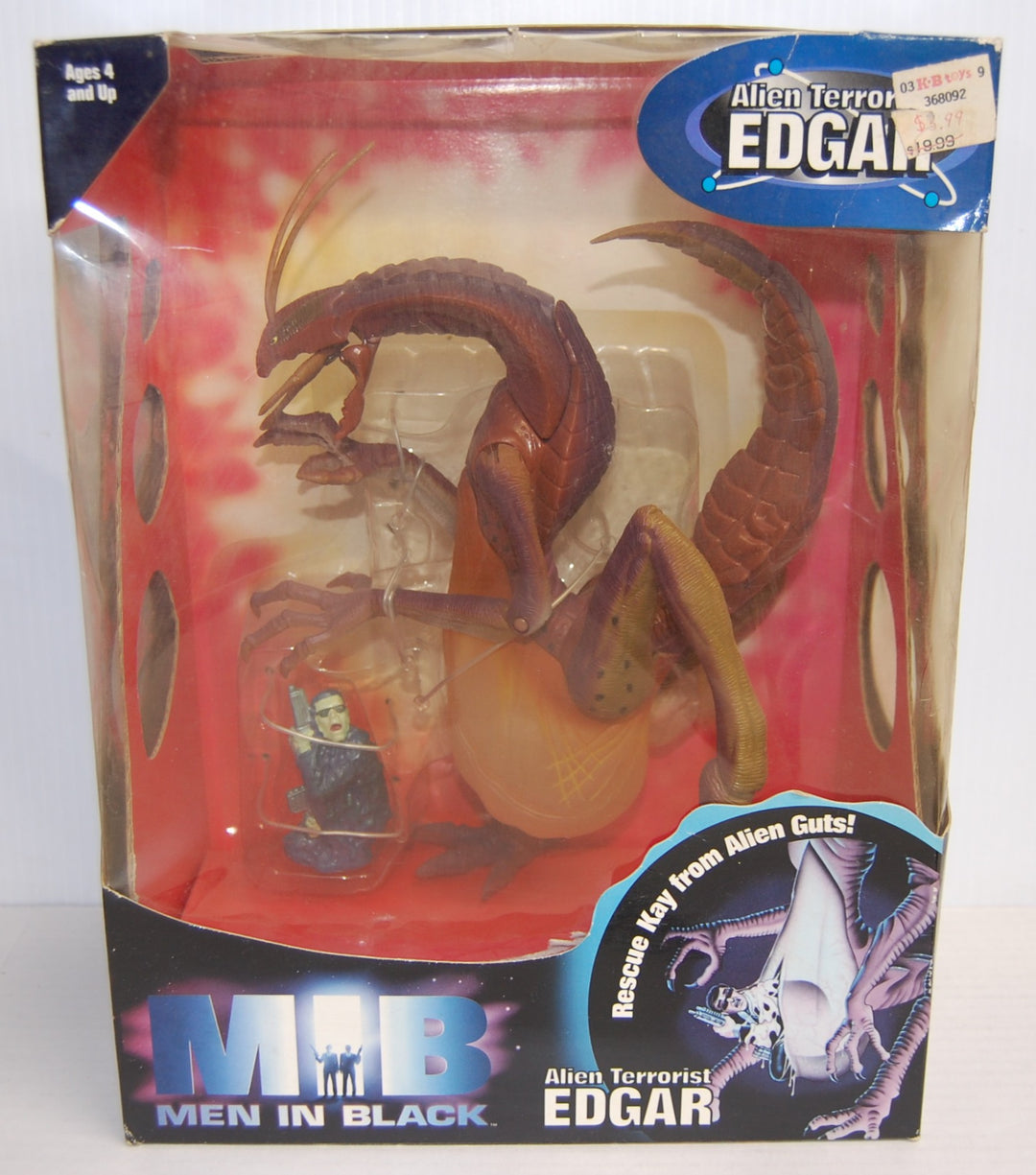 Men In Black MIB Alien Terrorist Edgar Figure 1997 Galoob *Package Damage*