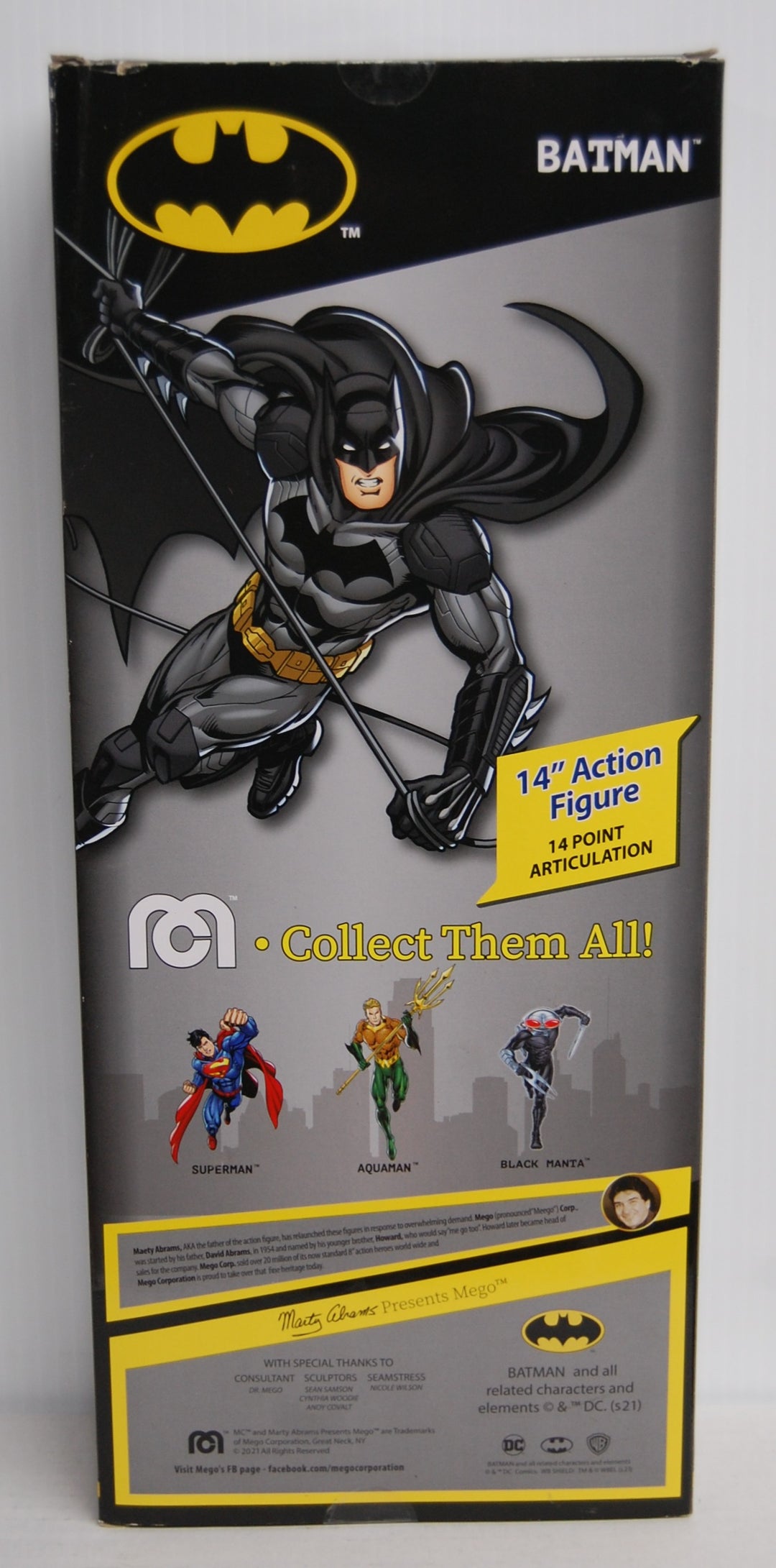DC Batman 14 Inch Action Figure (Grey/Black Suit) 2021 Mego Sealed