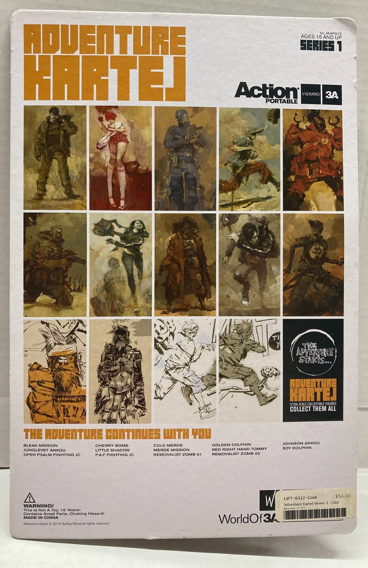 Cold Merde Series 1 ThreeA 3A Adventure Kartel Ashley Wood 1/12 Scale Figure