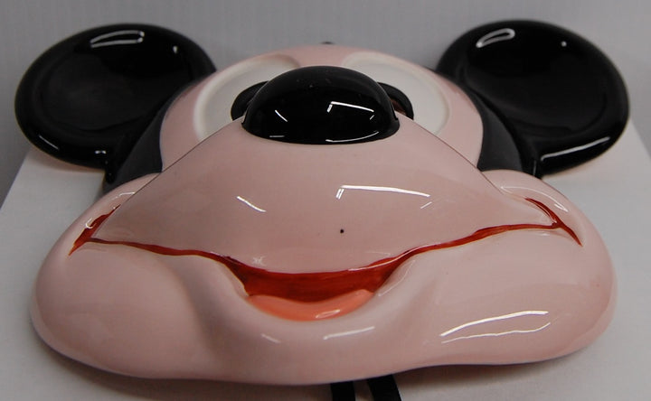1980s Mickey Mouse Face - 8" Ceramic Hanging Wall Art / Mask - Hand Painted - RO Japan