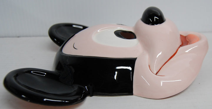 1980s Mickey Mouse Face - 8" Ceramic Hanging Wall Art / Mask - Hand Painted - RO Japan