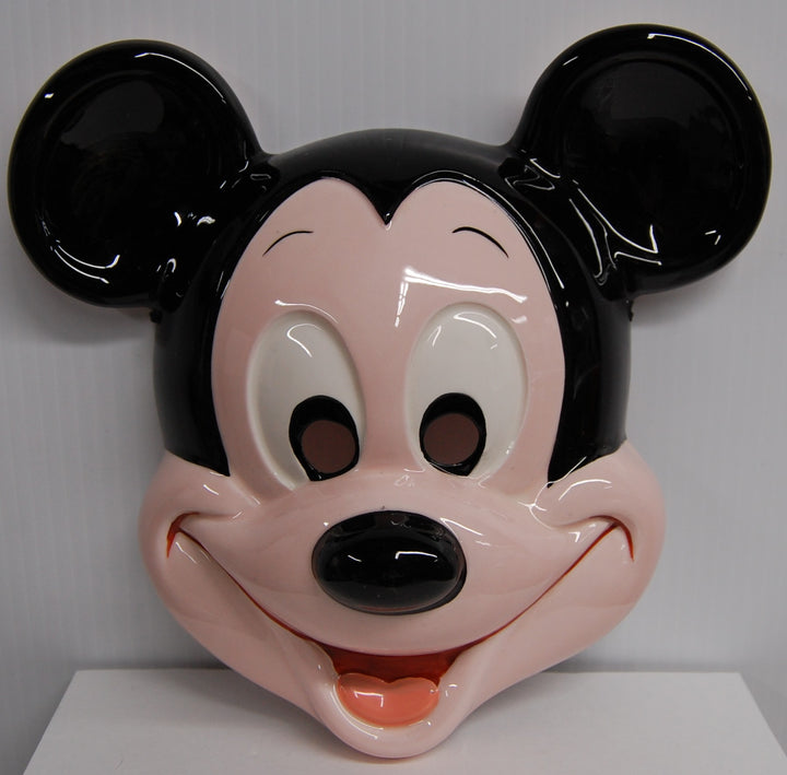 1980s Mickey Mouse Face - 8" Ceramic Hanging Wall Art / Mask - Hand Painted - RO Japan