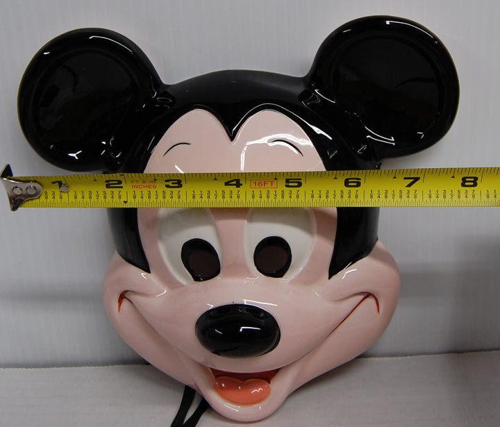 1980s Mickey Mouse Face - 8" Ceramic Hanging Wall Art / Mask - Hand Painted - RO Japan