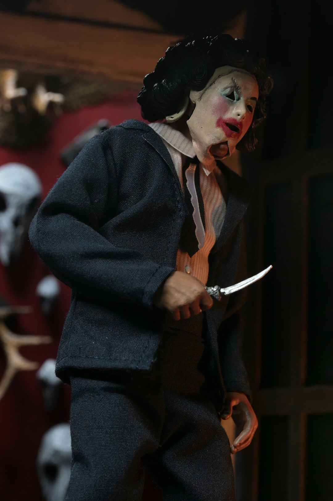 Texas Chainsaw Massacre - Leatherface with Pretty Woman Mask 8" Clothed Action Figure in Window Box Packaging