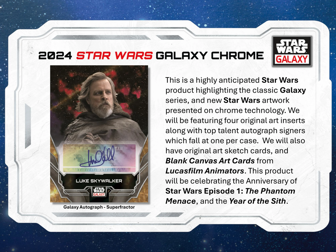 2024 Topps Star Wars Galaxy Chrome Hobby Box (18 Ct)