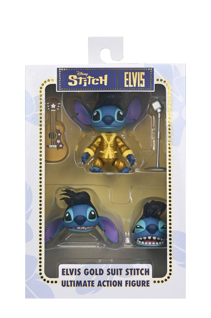 Disney: Lilo & Stitch - 7 inch scale Action Figure - Ultimate Gold Suit Elvis Stitch