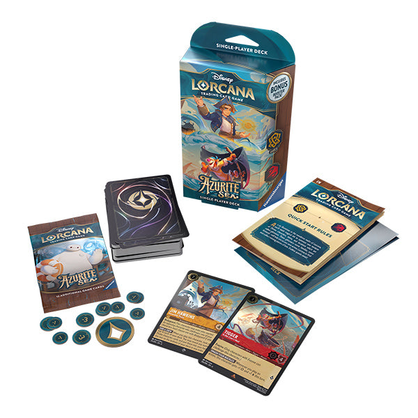 Disney Lorcana TCG: Azurite Sea - Starter Deck: Amber/Ruby (Jim Hawkins & Tigger)