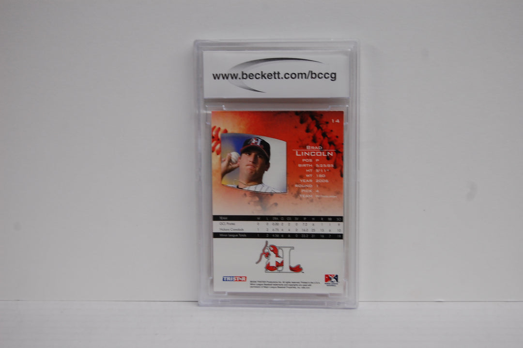 2006 Tristar Baseball Prospect Plus Brad Lincoln PD #14 BCCG 10