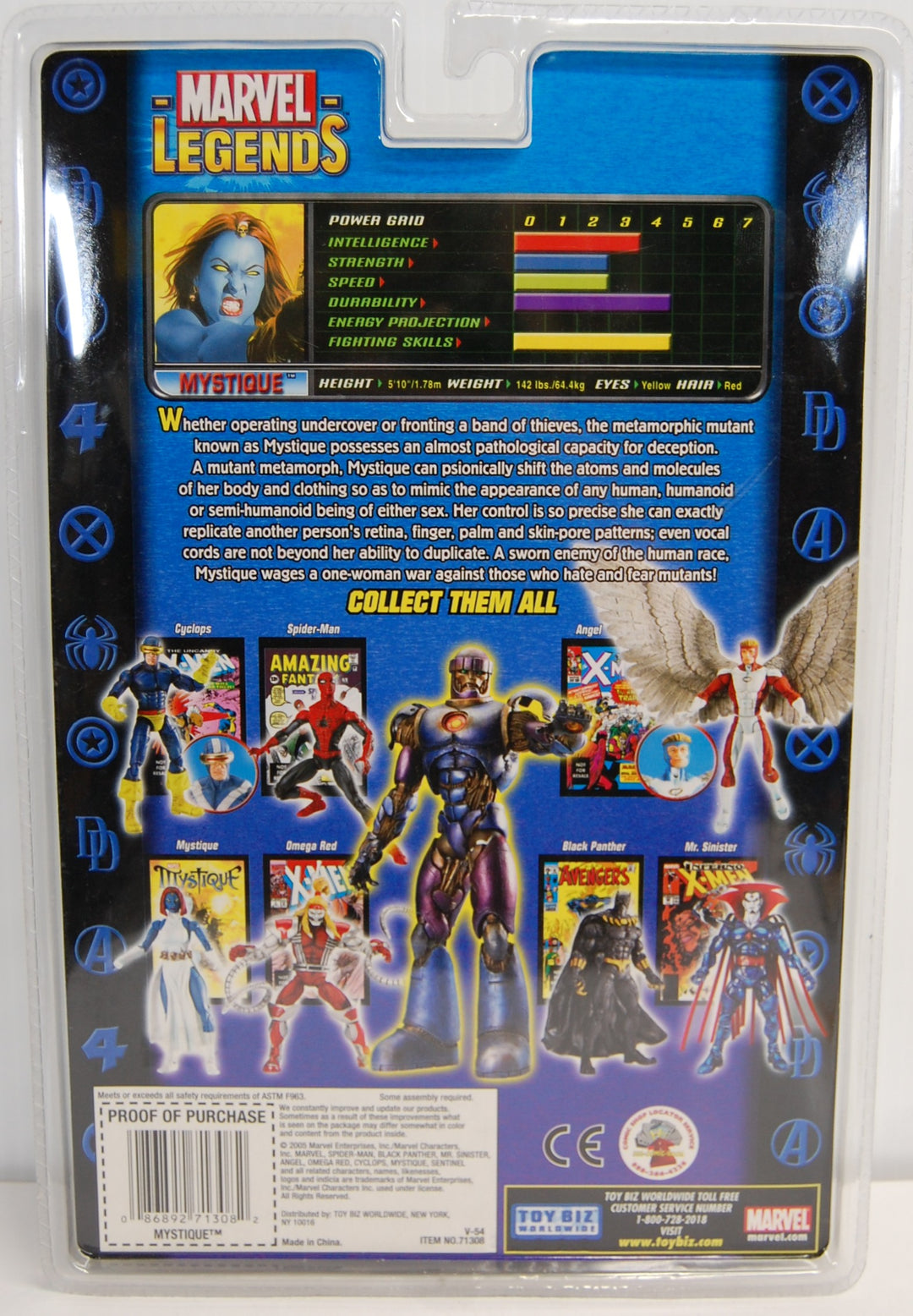Marvel Legends 2005 Sentinel Series - Mystique 6" Figure