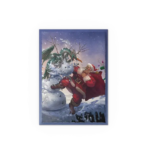 Dragon Shield Card Sleeves - Art: Christmas Dragon 2025 - Brushed