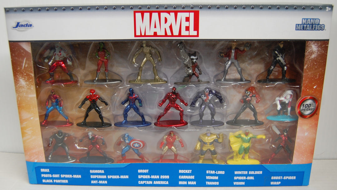 Marvel Nano Metalfigs 20-Pack Figures Collector's Set Die-Cast 2019 Jada Toys