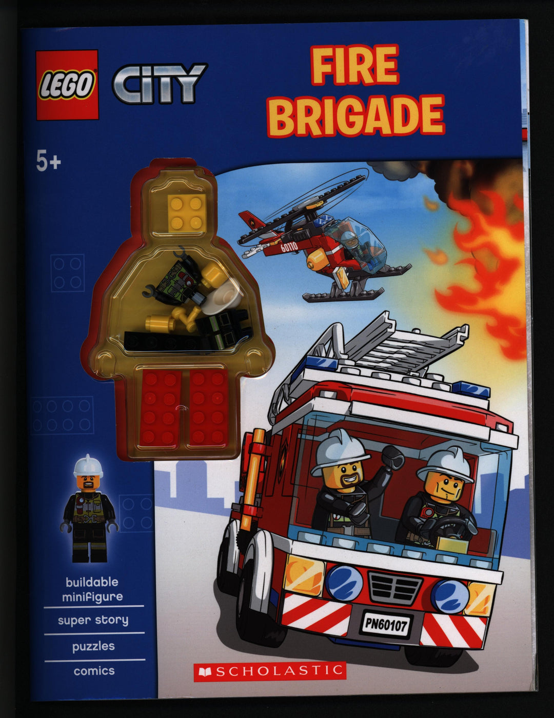 Lego City Fire Brigade Book w/ Minifigure
