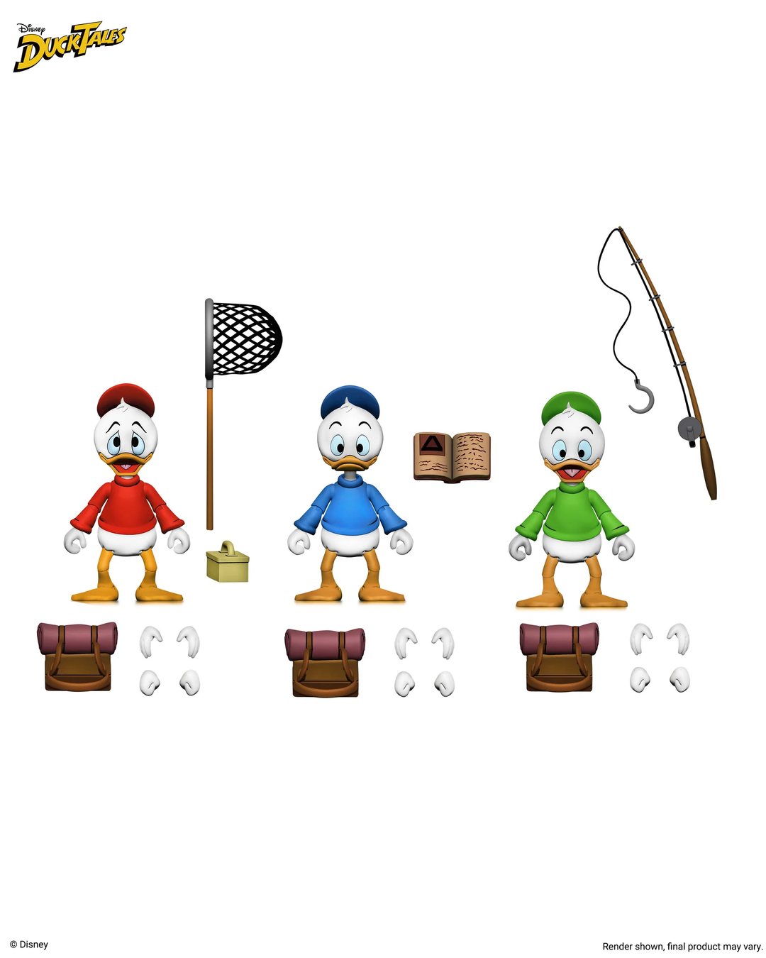 Disney’s DuckTales - Ultimate Huey, Dewey, and Louie 7” Scale Action Figure 3-Pack