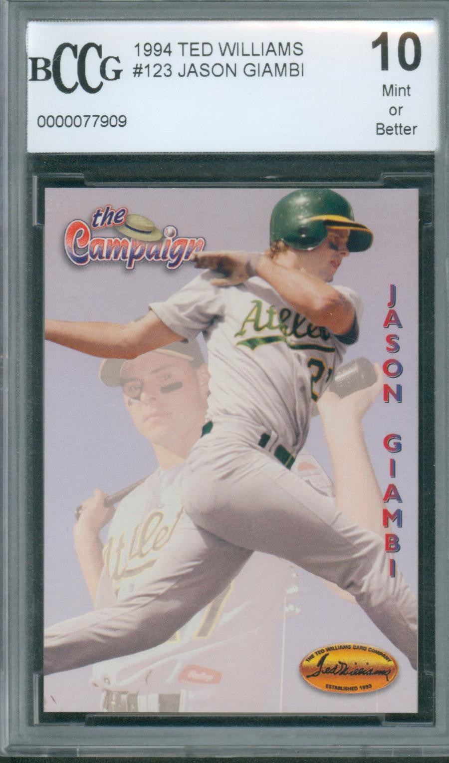 1994 Ted Williams Baseball Jason Giambi #123 BCCG 10