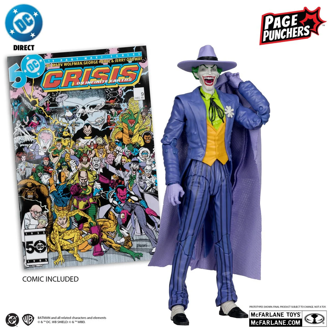 DC Direct Page Punchers Wave 10  Joker (Crisis on Infinite Earths) 7-Inch Scale Action Figure with Comic Book