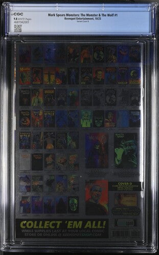 Mark Spears Monsters: The Monster & The Wolf #1  Variant Cover B - CGC 9.8