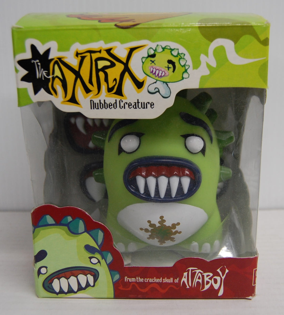 Axtrx Nubbed Creature by Attaboy 4.25" Vinyl Toy 2003 Rock America *Box Damage*