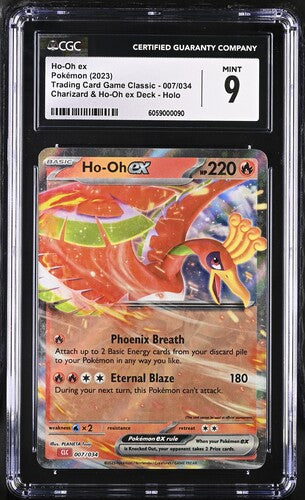 Pokemon 2023 TCG Classic 007/034 Ho-Oh ex - Charizard & Ho-Oh ex Deck CGC 9