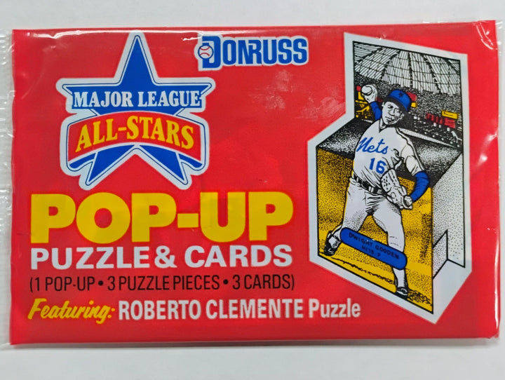1986 Donrusss All Star Pop-Up Puzzle & Card Sealed Pack