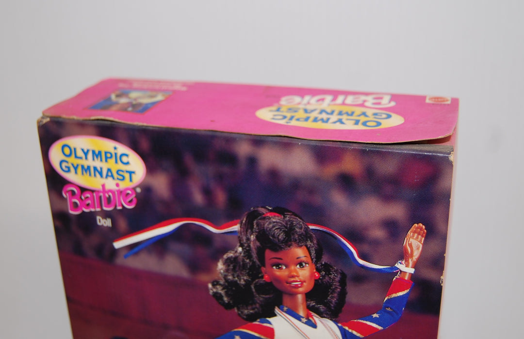 NRFB Barbie 1996 ATL Olympic Gymnast African American Doll 1995 #15124