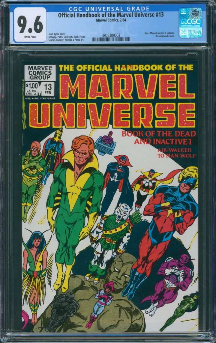 Official Handbook of the Marvel Universe #13 CGC 9.6